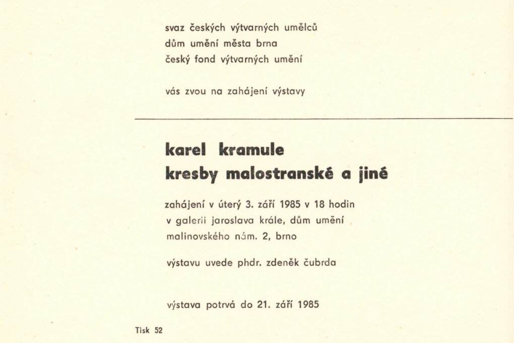 Karel Kramule. Kresby malostranské a&nbsp;jiné